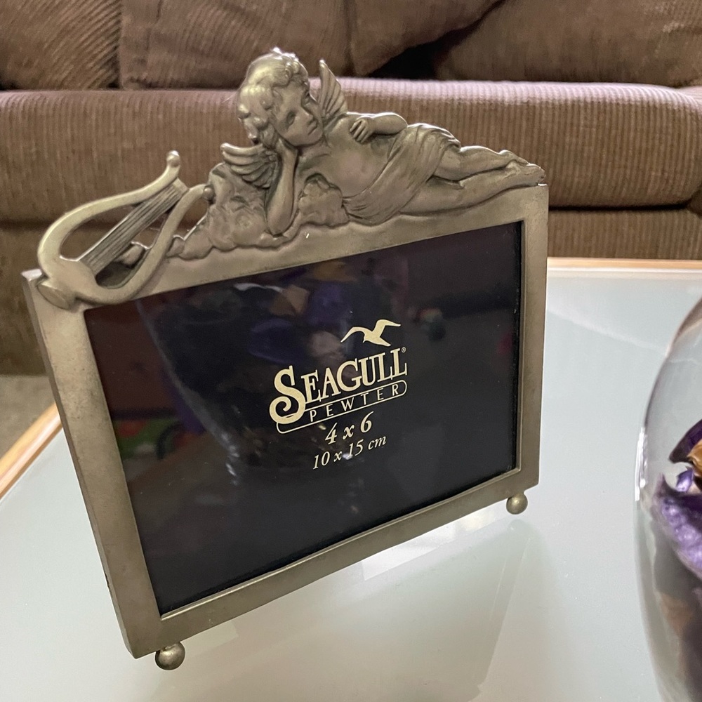 Seagull pewter picture frame
